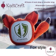 *FreeShipping🦊Fox Style🦊Ecoheal ARC ll HandMade NeedleWork Crochet Cover Casing and optional Lanyard 狐狸款携带式电子树针织钩针保护套