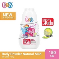 B&B Kids Body Powder Kemasan 60 gr / 150 gr Karakter My Little Pony Barbie Powerpuff Girls Bnb Kids