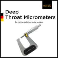 ASIMETO SHEET METAL MICROMETER 0-25MM 0.01MM THROAT DEPTH: 50MM RATCHET STOP TYPE C ANVIL