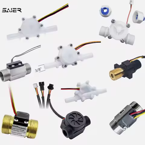 Saier G3/8" Flow Meter POM Food Grade FDA Water Flow Sensor 0.3-10L/Min Factory