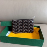 「M.Y精品」goyard 戈雅 一字錢包 經典棕黑 3月購證