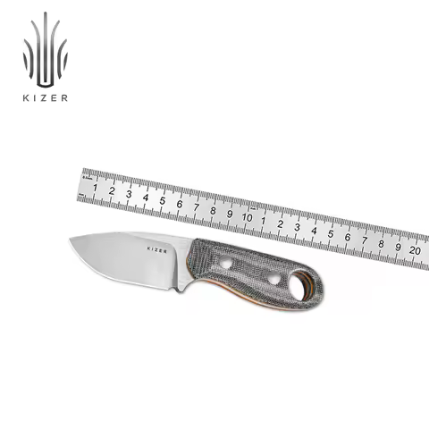 Kizer Fixed Blade Knife Beaver 1078A1/1078A2 D2/Nitro-V Steel Blade with G10/Micarta Handle Fixed Kn