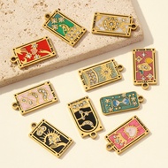Electroplating Stainless Steel Color Retention Tarot Hourglass Universe Sun Queen Crown di Necklace 