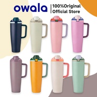 Original Owala FreeSip Tumbler 40oz Sports Drinking Bottle – With Handle, Stainless Steel Straw Cup 