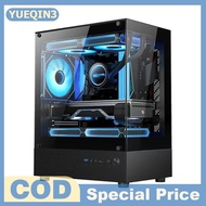 Store YUEQIN3 เคสคอมพิวเตอร์ PC Tower ใส270องศาสำหรับเมนบอร์ด M-ATX ITX การ์ดจอ290มม. ความยาวของ GPU