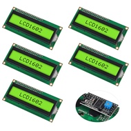 DWEII 5-Pack I2C 1602 LCD Display Module 16X2 Character Serial Green Screen Backlight LCD Module Com