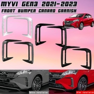 AUTOPROMAX Perodua myvi gen3 2021-2024 front bumper canard garnish accessories myvi facelift AUTOMOT