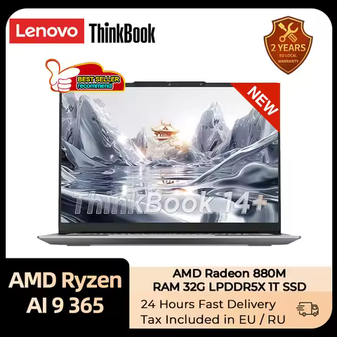 Lenovo ThinkBook 14+ 2024 AI Laptop AMD Ryzen AI 9 365 RAM 32GB 1TB SSD Core Graphics 14.5-inch 3K L