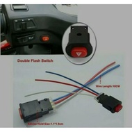 Motorcycle hazard switch on of hazard lights