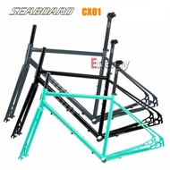 TSUNAMI SEABOARD frame new CX01 disc brake version 700c road bike frame Renault 520 steel frame, with Chrome molybdenum steel front fork , TSUNAMI road bike frame including bicycle parts