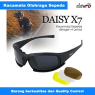 Kacamata Sepeda dengan 4 Lensa - Bisa ganti Lensa - Daisy X7