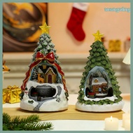 [WX] Christmas Tree Village Lighted Figurine with Spinning Santa Train Plays 8 Holiday Carols Hand-P