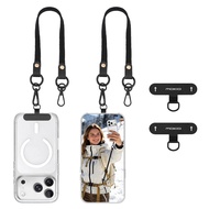MoKo 2 Pcs Elastic Phone Lanyard Tether,Retractable Phone Strap with 360° Rotatable Metal Tether Tab