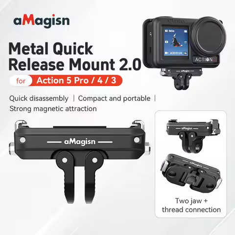 aMagisn Action 5 Pro Quick Release Mount , Action 4 3 Metal Magnetic Latch Mount Bracket for DJI act