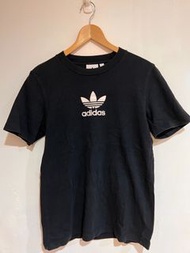 Adidas T-shirt 短袖上衣 T恤 LogoT 黑色 XS 男性