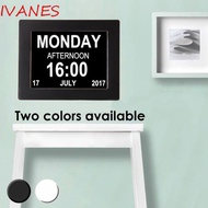 IVANES Digital Clock Dashboard Day Month Year Dementia Time Electronic Large Alarm Clock