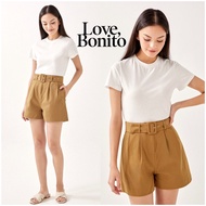 Love Bonito Athena Tailored Shorts Golden Brown Shortpants High Waist HW Casual Short Hot Pants Beach Shorts Highwaist Brown Mustard Santa Beach Pants