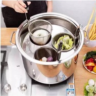 หม้อลวกเส้นก๋วยเตี๋ยว ลวกสุกี่ 3ช่อง TTEM 7.B-D989A 4ช่องZB-D989B 5ช่อ ZB-D989C หม้อลวกโอเด้ง หม้อสแ