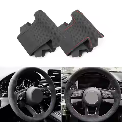 For Audi A3 8V/8Y S3 A4 S4 B9/8W RS 4 A5 S5 8W6 A1 8X Q2 Hand-Braids Suede Leather Car-styling Inner