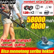 kualitas jerman BAIPUXI Mesin Pemotong Rumput Dengan Daya 48V Gratis 10 baterai daya tinggi 300w ber