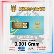 BabyGold 0.001 - 0.002 Gram Logam Mulia Emas Mini 24 Karat