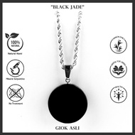 Kalung Liontin Giok Hitam Asli Natural Black Jade