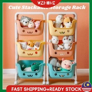 Cute Stackable Storage Rack with Rotating Lock Wheels Rak Barang Rak Serbaguna Rak Sabun