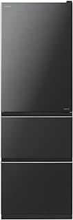 Hitachi R-S38KPS-BBK 375L 3-Door Fridge, 2 Ticks, Black