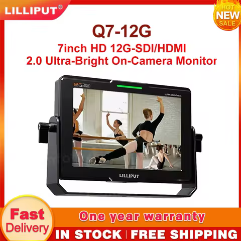 LILLIPUT Q7-12G 7inch 2000nits 4K 60Hz Camera Assist Video Monitor 12G-SDI Brightness On-Camera HDMI