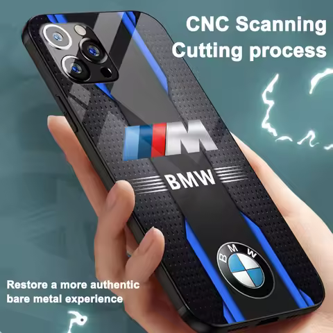 1pcs Sports Car BMW M Logo Phone Case for iPhone 16 Pro 11 12 Mini 13 14 Pro 15 Pro Max 7 8 Plus XR 