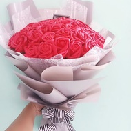 Scented wax roses bouquet of 50