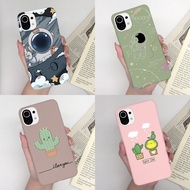 Case For Xiaomi Mi 11/ 11Lite/ 11Pro Candy Color Cactus Astronaut Printed Case Soft Silicone Cover Xiaomi Mi 11 Lite Pro Phone Casing