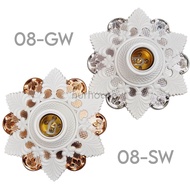 FITING LAMPU HIAS GIPSUM UKIR MOTIF