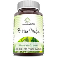 Amazing India Bitter Melon 500 mg 120 Veggie Capsules Supplement | | Gluten Free