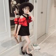 Angugu Childrens Fashion 2PCS(Blouses+Shorts)High Quality Baju Baby Girl Korean Long Shorts for Kids