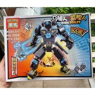 Lego Skibidi Toilet Bộ đồ chơi lắp ráp SIZE TO Hơn 200 chi tiết Lego xếp hình CameraMan TVman Lego b