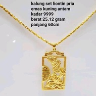 Kalung Emas Liontin Pria 20 Gram