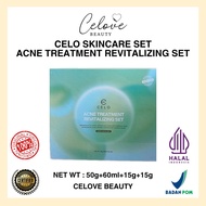 CELO SKINCARE SET - GORGEOUS GLOW WHITENING BRIGHTENING - ACNE TREATMENT REVITALIZING OIL CONTROL II