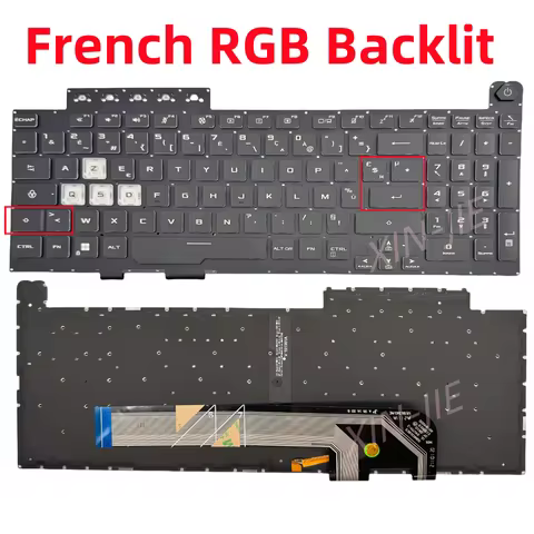 XIN-French/FR RGB For ASUS TUF Gaming F15 FX506 FA506 FA506Q TUF506 TUF706 F17 FX706 FA706 FX706LI K