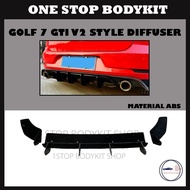 GOLF 7 GTI V32 STYLE REAR BLADE DIFFUSER