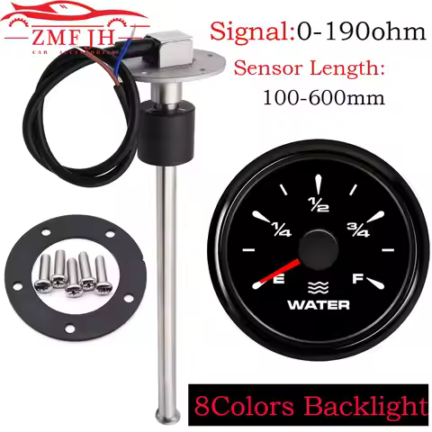 Hot Sale 52mm R ohm Water Level Gauge 200 250 300 350 450mm Water Level Sensors 0-190ohm for Car Boa