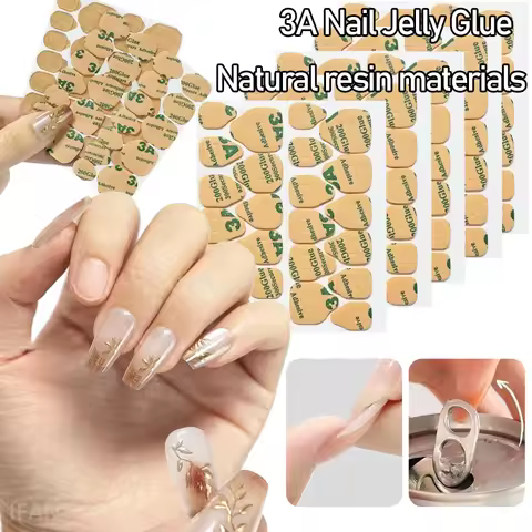 Double Side Nail Jelly Glue Wearable False Nail Art Adhesive Tape Glue Stickers DIY Reusable Manicur