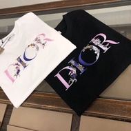 24_DIOR Trendy Brand CD Guy Classic Internet Celebrity New Casual Short-sleeved T-shirt Fashion Ins Couple Shirt Spring