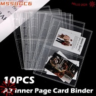 MSSUGYL Photocard Binder Sheets, Transparent PP Acid Free Multiple Pockets Sleeve, A7 Kpop Photocard