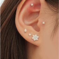 October Birthstone Bianca White Opal Flower Earrings – Gemstone Birthday Gift Jewelry for Her