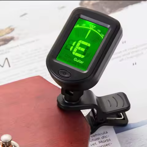 Clip on Digital Guitar Tuner 360 Degree Rotatable LCD Portable Universal Display Tuner