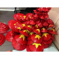 Red flag hat string with yellow star super beautiful decoration, decor, souvenir gift, wall hat stri