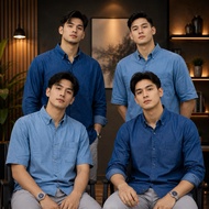Denim Shirt Collection Short Sleeve & Long Sleeve Premium Quality S-4XL