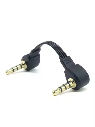 Short 5CM 20CM 3.5 MM Plug To Plug 90° Right Angled Aux Audio Cable Line 3.5mm jiack cable 30cm 50CM