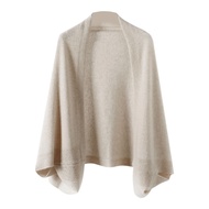 Women Knitting Shawl Collarless Long Sleeve Open Front Solid Color Sweater Coat Loose Fit Knitting C